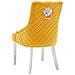 Sedie Da Pranzo 2 Pz Giallo In Velluto - Foto miniatura 4