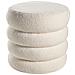 Pouf Sumpter Bouclé Bianco Sporco - Foto miniatura 3