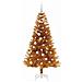 Albero di Natale con 150 LED con supporto Oro 150 cm PET - Foto miniatura 4