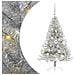 Albero di Natale artificiale con luci integrate Argento 120 cm - Foto miniatura 1