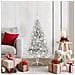 Albero di Natale artificiale con luci integrate Argento 120 cm - Foto miniatura 2