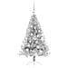 Albero di Natale artificiale con luci integrate Argento 120 cm - Foto miniatura 4