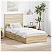 Letto con Contenitore con testiera Rovere Sonoma 90 x 190 cm - Foto miniatura 2