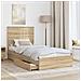 Letto con Contenitore con testiera Rovere Sonoma 90 x 190 cm - Foto miniatura 3
