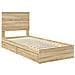 Letto con Contenitore con testiera Rovere Sonoma 90 x 190 cm - Foto miniatura 4