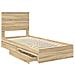 Letto con Contenitore con testiera Rovere Sonoma 90 x 190 cm - Foto miniatura 5