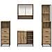 Set di mobili per il bagno con porta 4 pcs Rovere artigianale - Foto miniatura 9