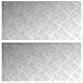 Dischi Quadrati 2 pcs Argento 80 x 40 cm Alluminio - Foto miniatura 1