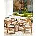 Set Di 8 Sedie Da Giardino Con Cuscini Sassari Ii Legno Di Acacia Certificato Blu - Foto miniatura 1