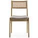 Set Di 2 Sedie Vilma Colore Rovere, Legno Massello E Rattan Naturale - Foto miniatura 4