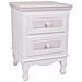 Comodino In Legno Con 2 Cassetti Bianchi 37x33,5x53. - Foto miniatura 1