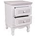 Comodino In Legno Con 2 Cassetti Bianchi 37x33,5x53. - Foto miniatura 3