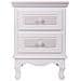 Comodino In Legno Con 2 Cassetti Bianchi 37x33,5x53. - Foto miniatura 4