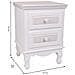 Comodino In Legno Con 2 Cassetti Bianchi 37x33,5x53. - Foto miniatura 5