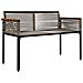 Panchina da esterno Grigio e Grigio Scuro 117 x 54 x 74.5 cm - Foto miniatura 4