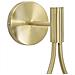 Applique Glamy Drop In Ferro Dorato Con Sfera In Vetro Bianco E Cornice A Goccia - Foto miniatura 4