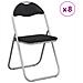 Sedia pieghevole 8 pcs Nero e Grigio 48 x 43,5 x 81 cm - Foto miniatura 3