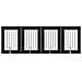 Cancello per cani con supporti 4 pcs Rovere Nero 60 x 80 cm - Foto miniatura 1