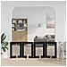 Cancello per cani con supporti 4 pcs Rovere Nero 60 x 80 cm - Foto miniatura 3