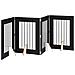 Cancello per cani con supporti 4 pcs Rovere Nero 60 x 80 cm - Foto miniatura 4