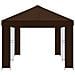 Gazebo da giardino 6 x 3 m Marrone Poliestere e Acciaio 190 - Foto miniatura 4