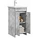 Mobile da bagno con lavabo Grigio Cemento 42 x 40 x 84,5 cm - Foto miniatura 2