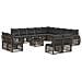 Set Divano da Giardino 14 pcs Grigio e Grigio Scuro polyrattan - Foto miniatura 1