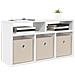 Lowboard con cassetto Bianco 72 x 22,5 x 38 cm - Foto miniatura 3