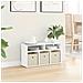 Lowboard con cassetto Bianco 72 x 22,5 x 38 cm - Foto miniatura 4
