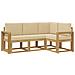 Set di divani da esterno 4 pcs Bianco e Beige - Foto miniatura 1