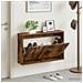 Mobiletto per Scarpe da Muro DELFT 71 x 17 x 43 cm Rovere Fumo - Foto miniatura 2