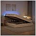 Letto con contenitore LED e materasso Crema 180 x 200 cm - Foto miniatura 2