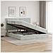 Letto con contenitore e materasso Grigio Chiaro 200 x 200 cm - Foto miniatura 2