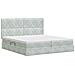 Letto con contenitore e materasso Grigio Chiaro 200 x 200 cm - Foto miniatura 8