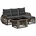 Set Divano da Giardino 5 pz Grigio e Grigio Scuro polyrattan - Foto miniatura 1