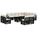 Set Divano da Giardino 13 pz Nero e Bianco Crema polyrattan - Foto miniatura 1