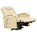 Poltrona Elettrica Massaggiante Beige Per Interno Salotto Sala Da Pranzo Camera Per Anziani - Foto miniatura 3