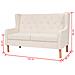 Divano A 2 Posti In Tessuto Bianco Crema - Foto miniatura 5