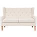 Divano A 2 Posti In Tessuto Bianco Crema - Foto miniatura 6