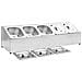 Supporto Gastronorm Con 5 Contenitori Gn 1/6 In Acciaio Inox - Foto miniatura 2