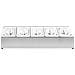 Supporto Gastronorm Con 5 Contenitori Gn 1/6 In Acciaio Inox - Foto miniatura 4