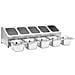 Supporto Gastronorm Con 5 Contenitori Gn 1/6 In Acciaio Inox - Foto miniatura 6