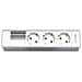 Module Panel For 4 Plates - Steckdosengehuse - Oberflchenbndig Montierbar - Spannungsversorgung X 3 - Eloxiertes Aluminium - Foto miniatura 1