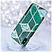 Custodia Compatibile Con Apple Iphone X / Xs In Marmo Oro Bianco Verde Scuro No. 6 - Coperchio Protettivo In Silicone Tpu Con Motivo A Mosaico - Foto miniatura 4