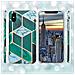 Custodia Compatibile Con Apple Iphone X / Xs In Marmo Oro Bianco Verde Scuro No. 6 - Coperchio Protettivo In Silicone Tpu Con Motivo A Mosaico - Foto miniatura 6