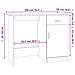 Scrivania Rovere Marrone 100x50x76 Cm In Legno Multistrato - Foto miniatura 7