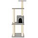 Albero Per Gatti Con Tiragraffi In Sisal Grigio Chiaro 105 Cm - Foto miniatura 4