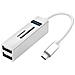 Hub Usb-c 5 In 1 3x Porte Usb Lettore Schede Sd / Micro-sd Argento - Foto miniatura 1