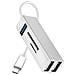 Hub Usb-c 5 In 1 3x Porte Usb Lettore Schede Sd / Micro-sd Argento - Foto miniatura 5