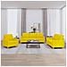 Set Di Divani 3 Pz Con Cuscini Giallo Chiaro In Tessuto - Foto miniatura 1